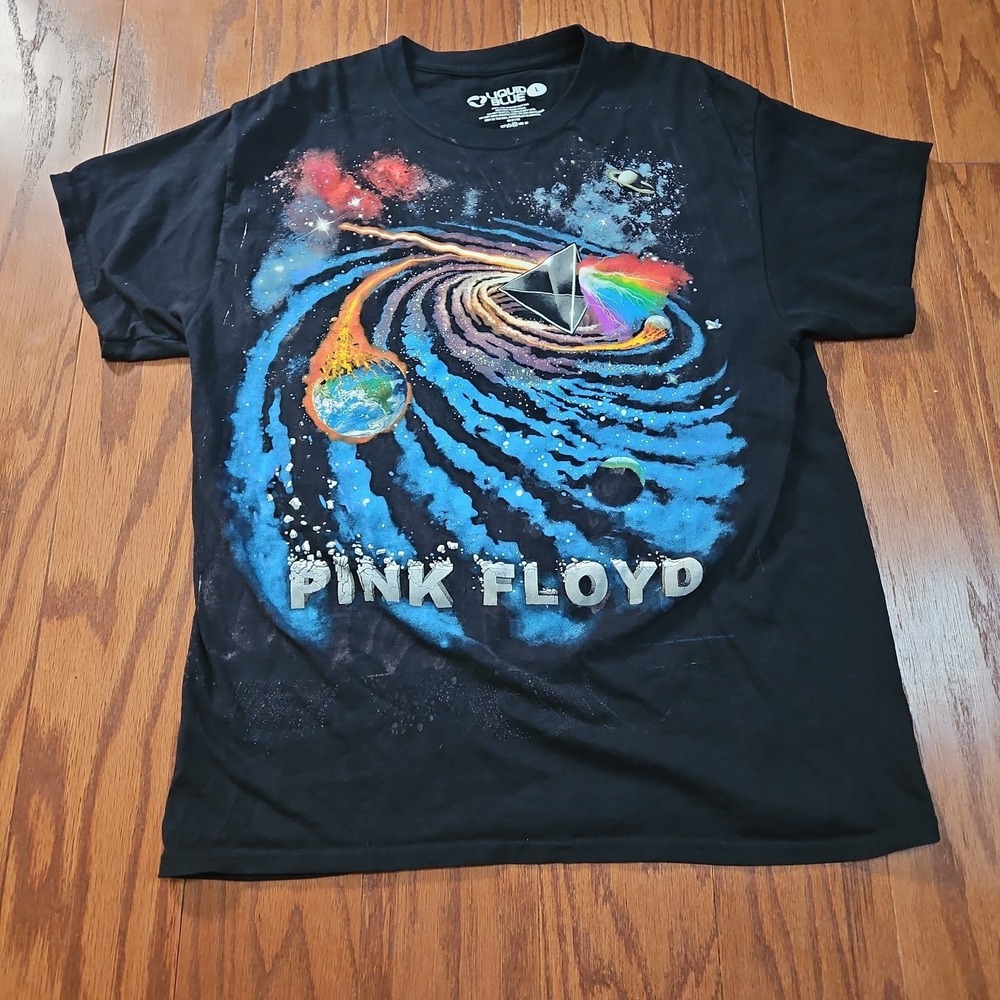 Lot Of 3 Liquid Blue Pink Floyd T Shirts Mens Size Large Band Tees Collection - Picture 8 of 10